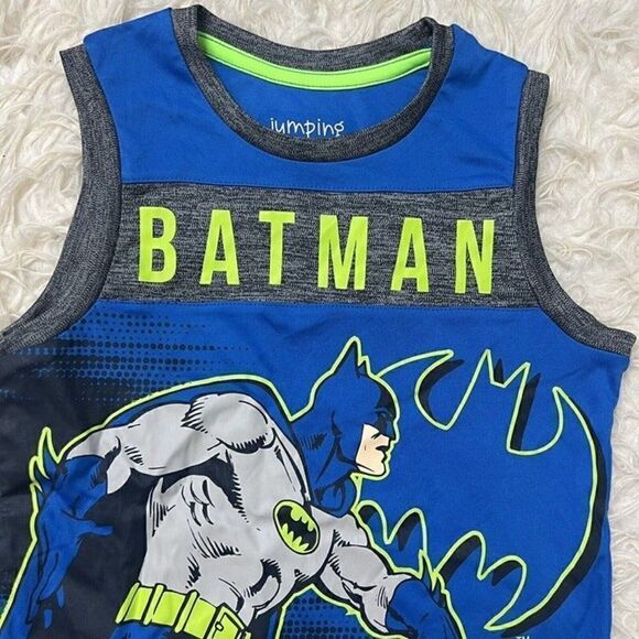 Boys Size 7 jumping Beans DC Comics Batman Muscle Tank Tap Basketball Jersey - Picture 7 of 8